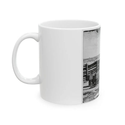 Petersburg, Va. Heavy Gun Mounted On Inner Line Of Confederate Fortifications (U.S. Civil War) White Coffee Mug-Go Mug Yourself