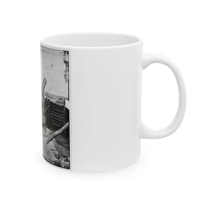 Petersburg, Va. Heavy Gun Mounted On Inner Line Of Confederate Fortifications (U.S. Civil War) White Coffee Mug-Go Mug Yourself