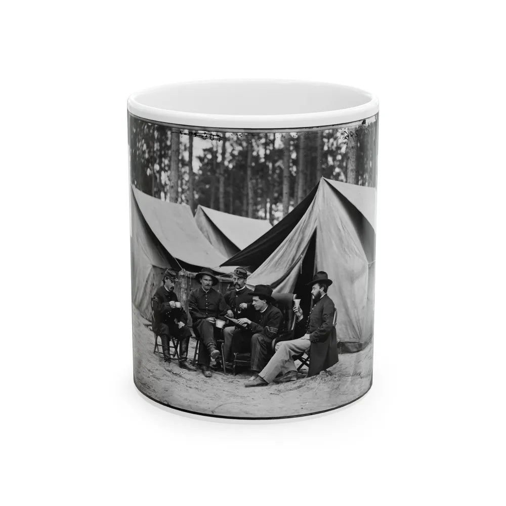 Petersburg, Va. Hospital Stewards Of 2d Division, 9th Corps, In Front Of Tents (U.S. Civil War) White Coffee Mug-11oz-Go Mug Yourself