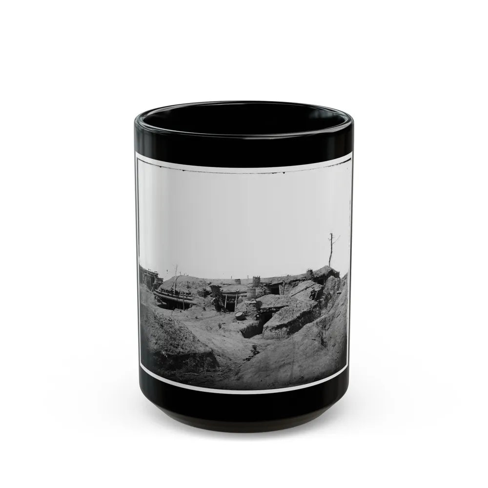 Petersburg, Va. Interior Of Fort Sedgwick (U.S. Civil War) Black Coffee Mug-15oz-Go Mug Yourself