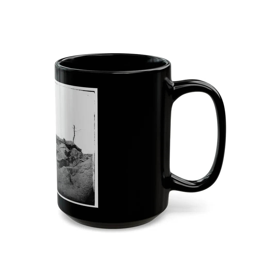 Petersburg, Va. Interior Of Fort Sedgwick (U.S. Civil War) Black Coffee Mug-Go Mug Yourself