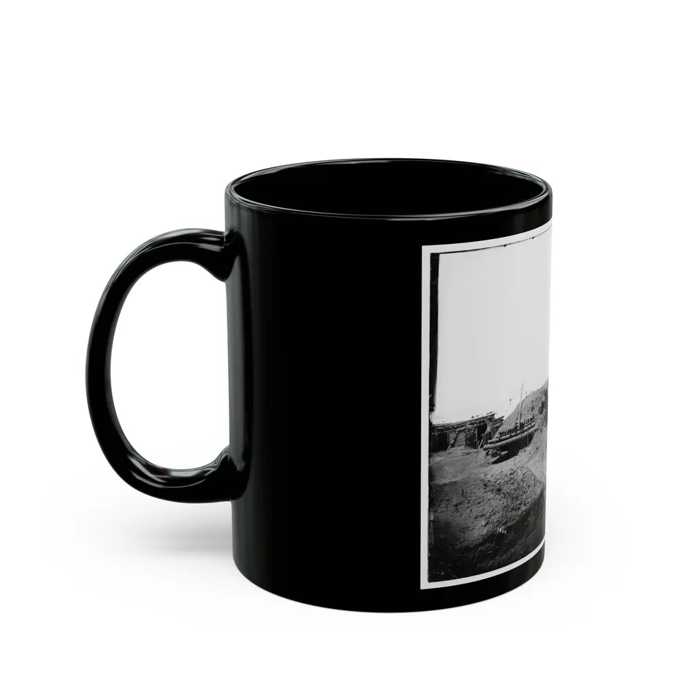 Petersburg, Va. Interior Of Fort Sedgwick (U.S. Civil War) Black Coffee Mug-Go Mug Yourself