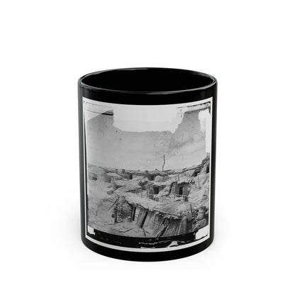 Petersburg, Va. Interior Of Fort Sedgwick, With Bomb-Proof Quarters Of Garrison (U.S. Civil War) Black Coffee Mug-11oz-Go Mug Yourself