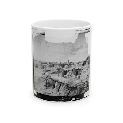 Petersburg, Va. Interior Of Fort Sedgwick, With Bomb-Proof Quarters Of Garrison (U.S. Civil War) White Coffee Mug-11oz-Go Mug Yourself