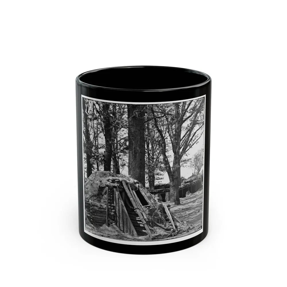 Petersburg, Va. Interior Of Fort Steadman; Bomb-Proof In Foreground (U.S. Civil War) Black Coffee Mug-11oz-Go Mug Yourself