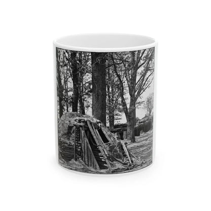 Petersburg, Va. Interior Of Fort Steadman; Bomb-Proof In Foreground (U.S. Civil War) White Coffee Mug-11oz-Go Mug Yourself