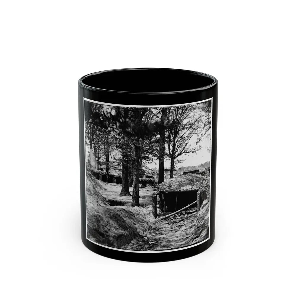 Petersburg, Va. Interior Of Fort Steadman (U.S. Civil War) Black Coffee Mug-11oz-Go Mug Yourself