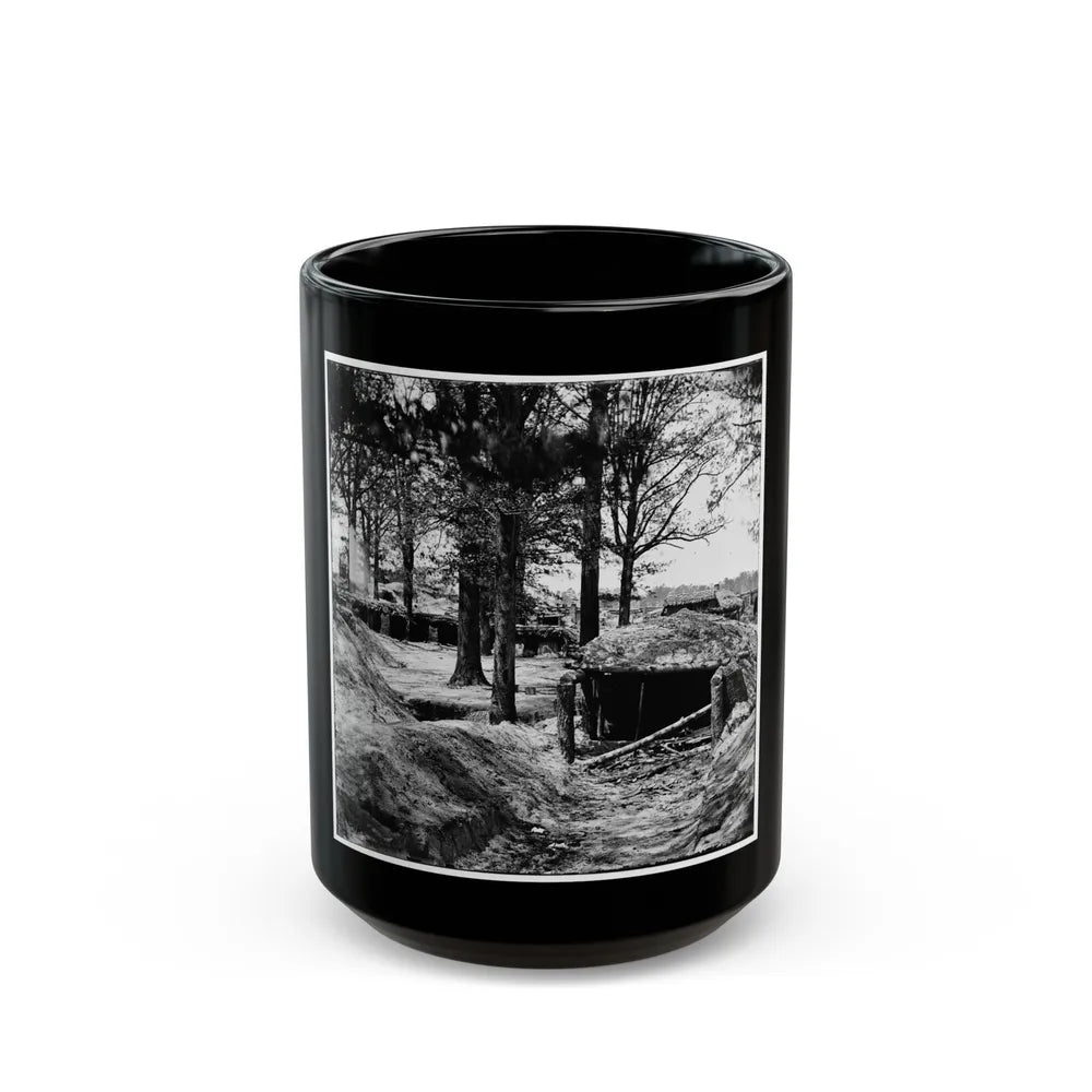 Petersburg, Va. Interior Of Fort Steadman (U.S. Civil War) Black Coffee Mug-15oz-Go Mug Yourself