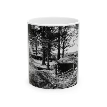 Petersburg, Va. Interior Of Fort Steadman (U.S. Civil War) White Coffee Mug-11oz-Go Mug Yourself