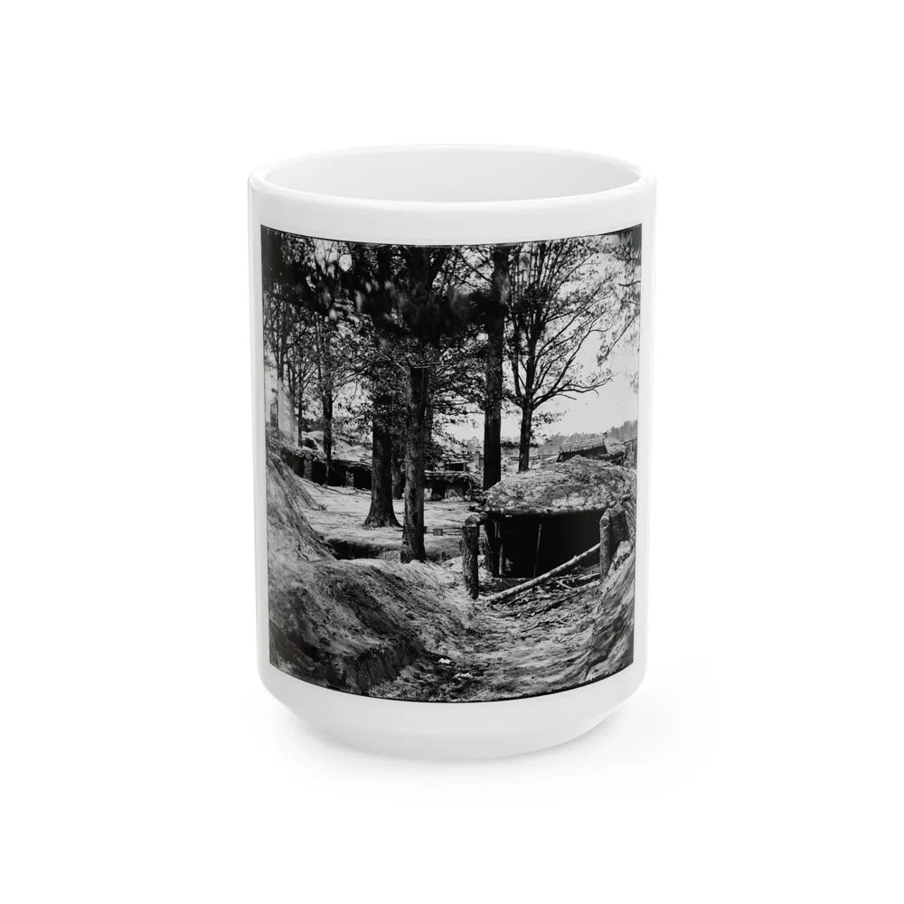 Petersburg, Va. Interior Of Fort Steadman (U.S. Civil War) White Coffee Mug-15oz-Go Mug Yourself