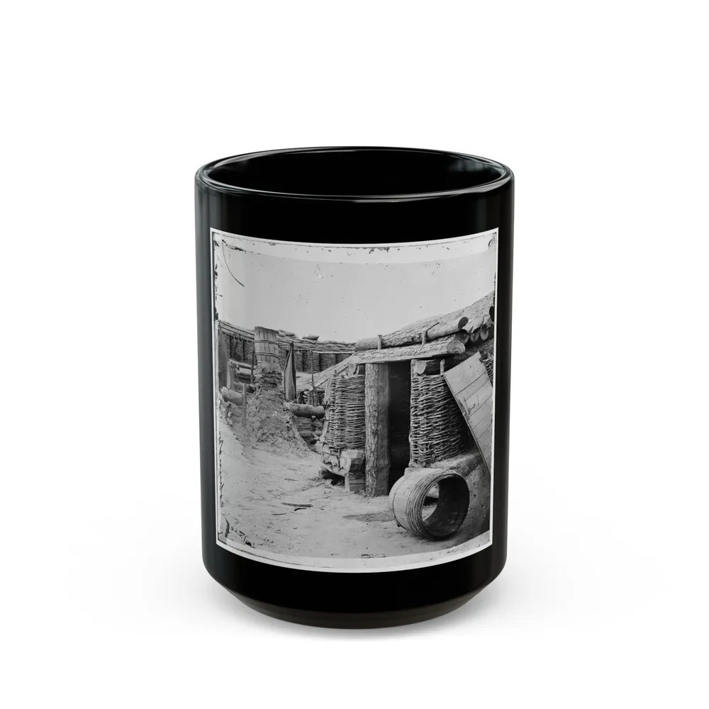 Petersburg, Va. Interior View Of Confederate Works (U.S. Civil War) Black Coffee Mug-15oz-Go Mug Yourself