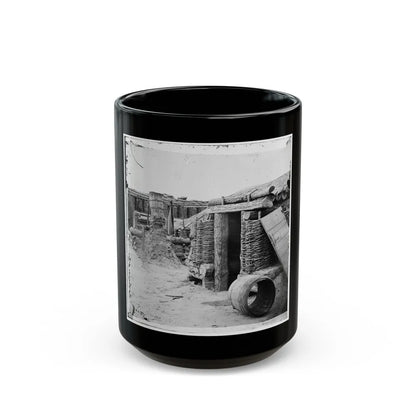 Petersburg, Va. Interior View Of Confederate Works (U.S. Civil War) Black Coffee Mug-15oz-Go Mug Yourself