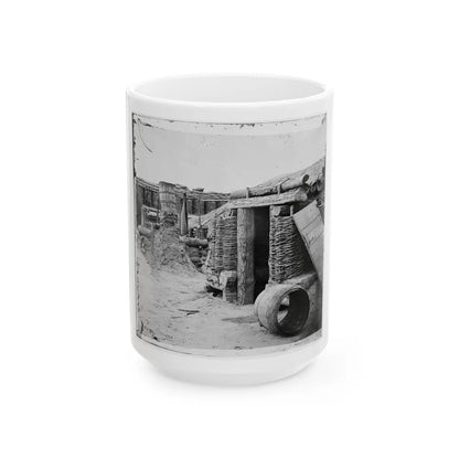 Petersburg, Va. Interior View Of Confederate Works (U.S. Civil War) White Coffee Mug-15oz-Go Mug Yourself