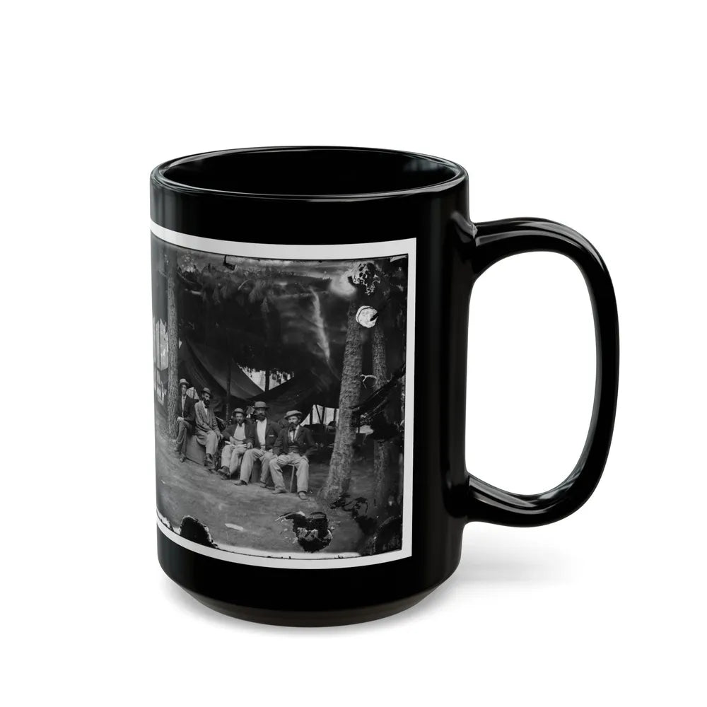 Petersburg, Va. Military Telegraph Operators At Headquarters; Another Group (U.S. Civil War) Black Coffee Mug-Go Mug Yourself