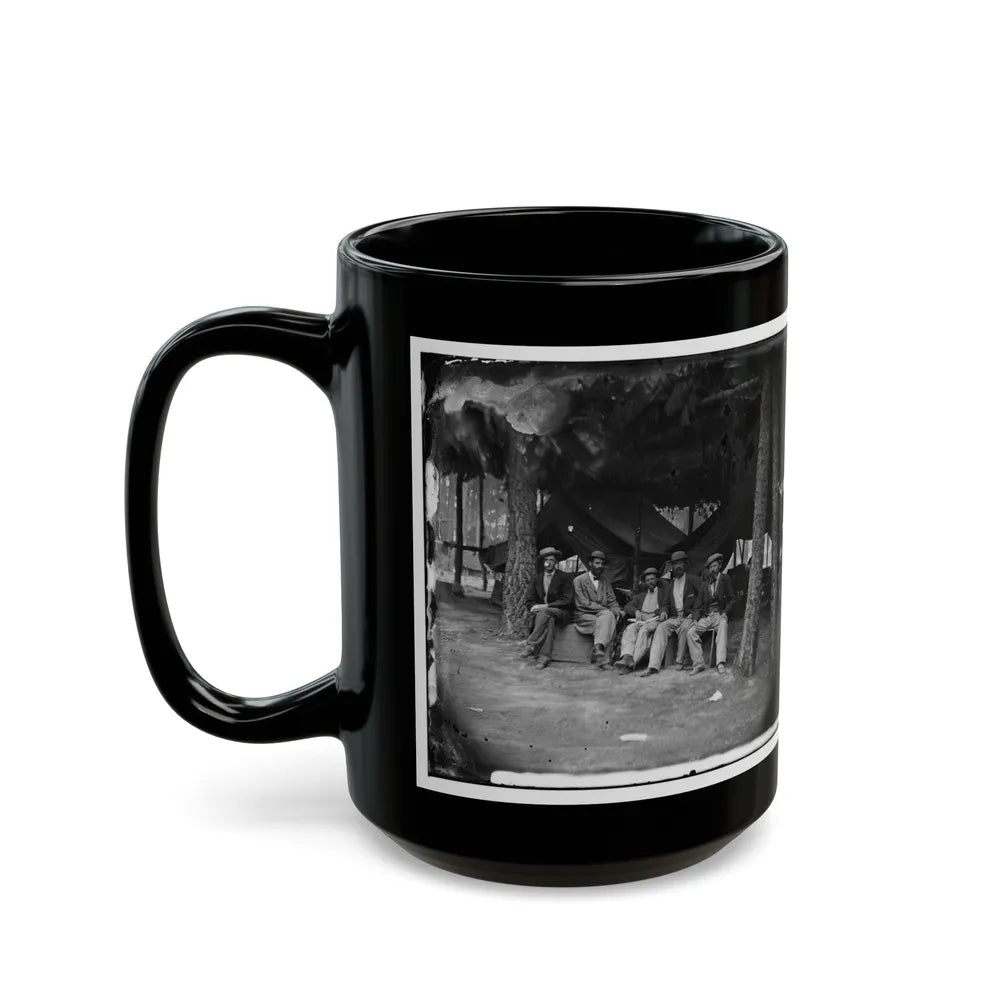 Petersburg, Va. Military Telegraph Operators At Headquarters; Another Group (U.S. Civil War) Black Coffee Mug-Go Mug Yourself