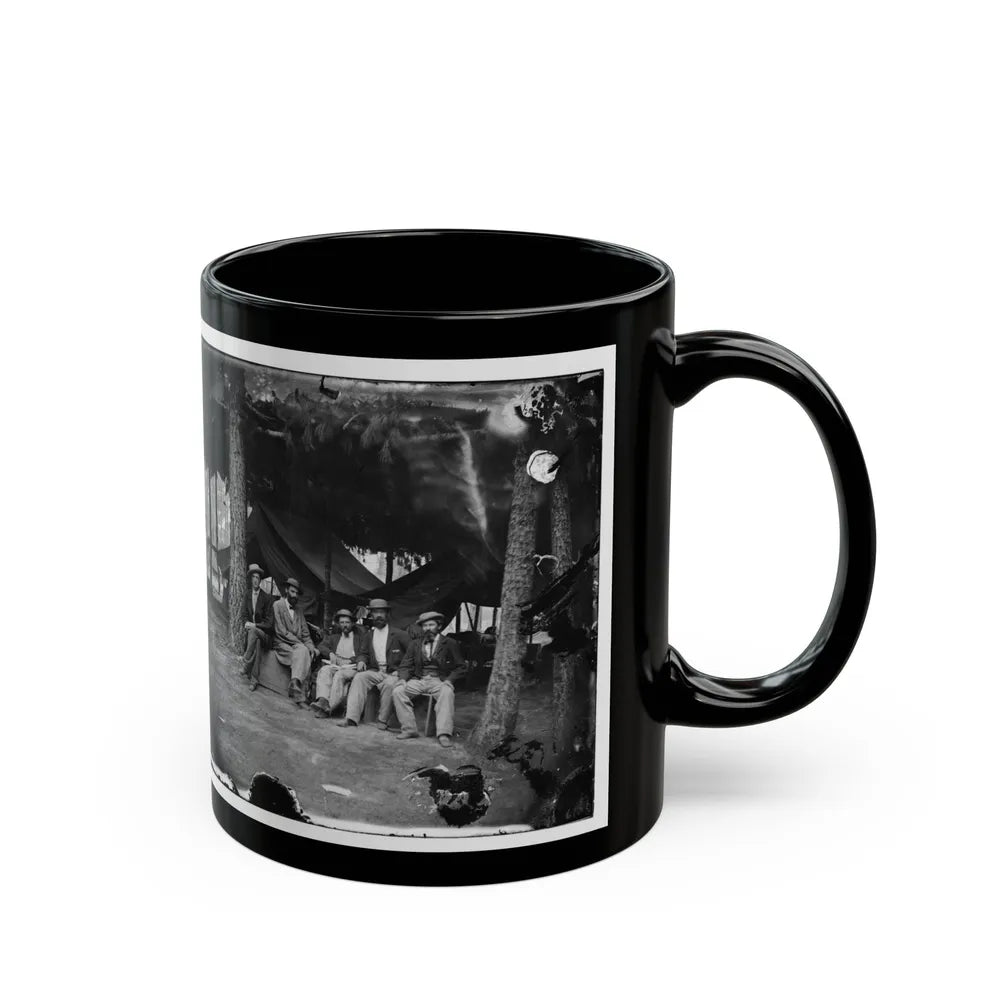 Petersburg, Va. Military Telegraph Operators At Headquarters; Another Group (U.S. Civil War) Black Coffee Mug-Go Mug Yourself