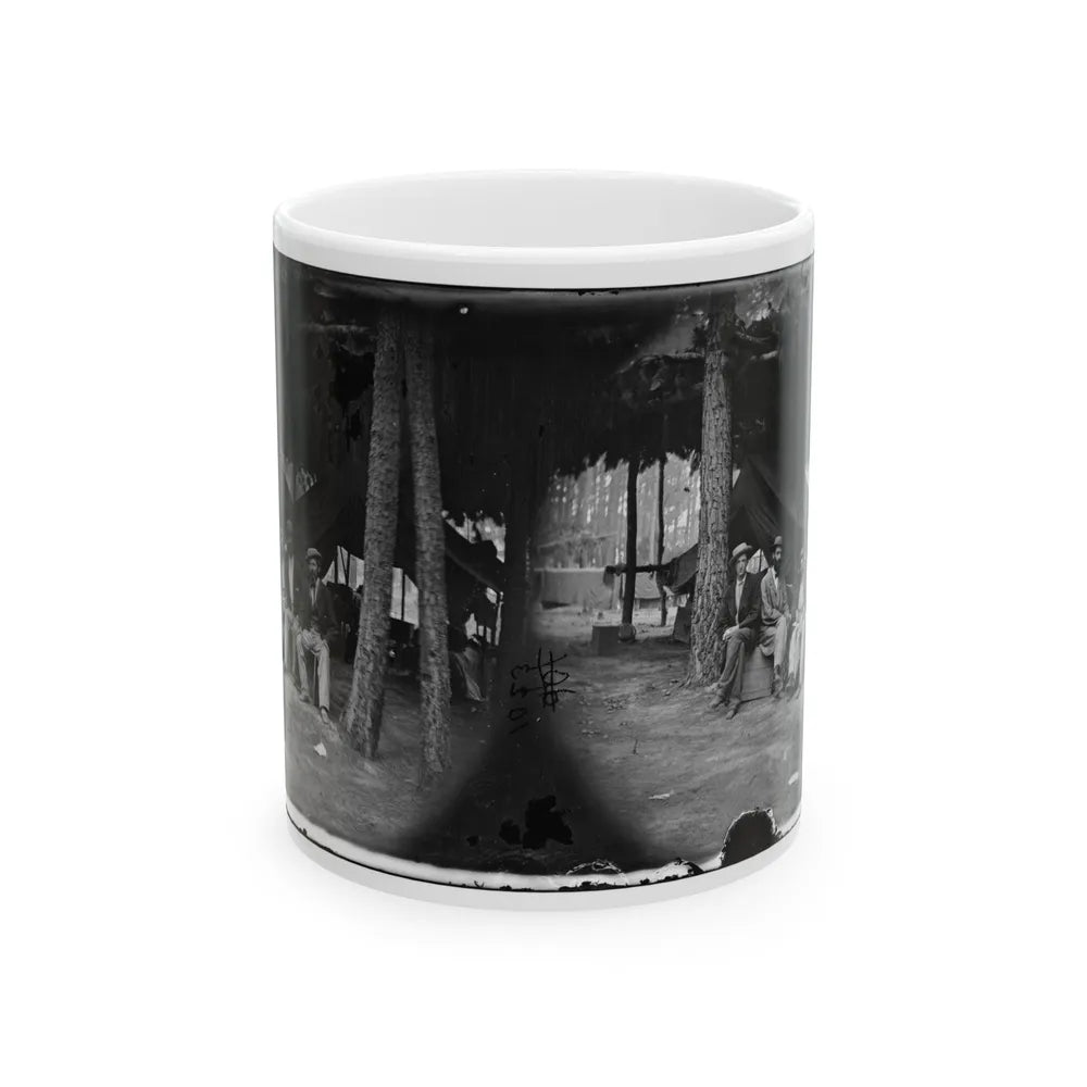 Petersburg, Va. Military Telegraph Operators At Headquarters; Another Group (U.S. Civil War) White Coffee Mug-11oz-Go Mug Yourself