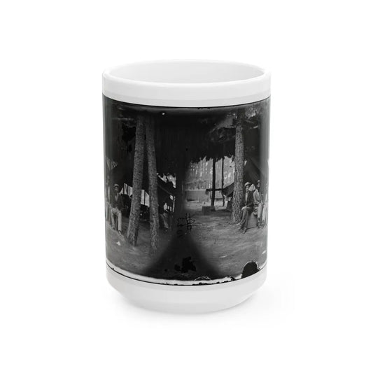 Petersburg, Va. Military Telegraph Operators At Headquarters; Another Group (U.S. Civil War) White Coffee Mug-15oz-Go Mug Yourself