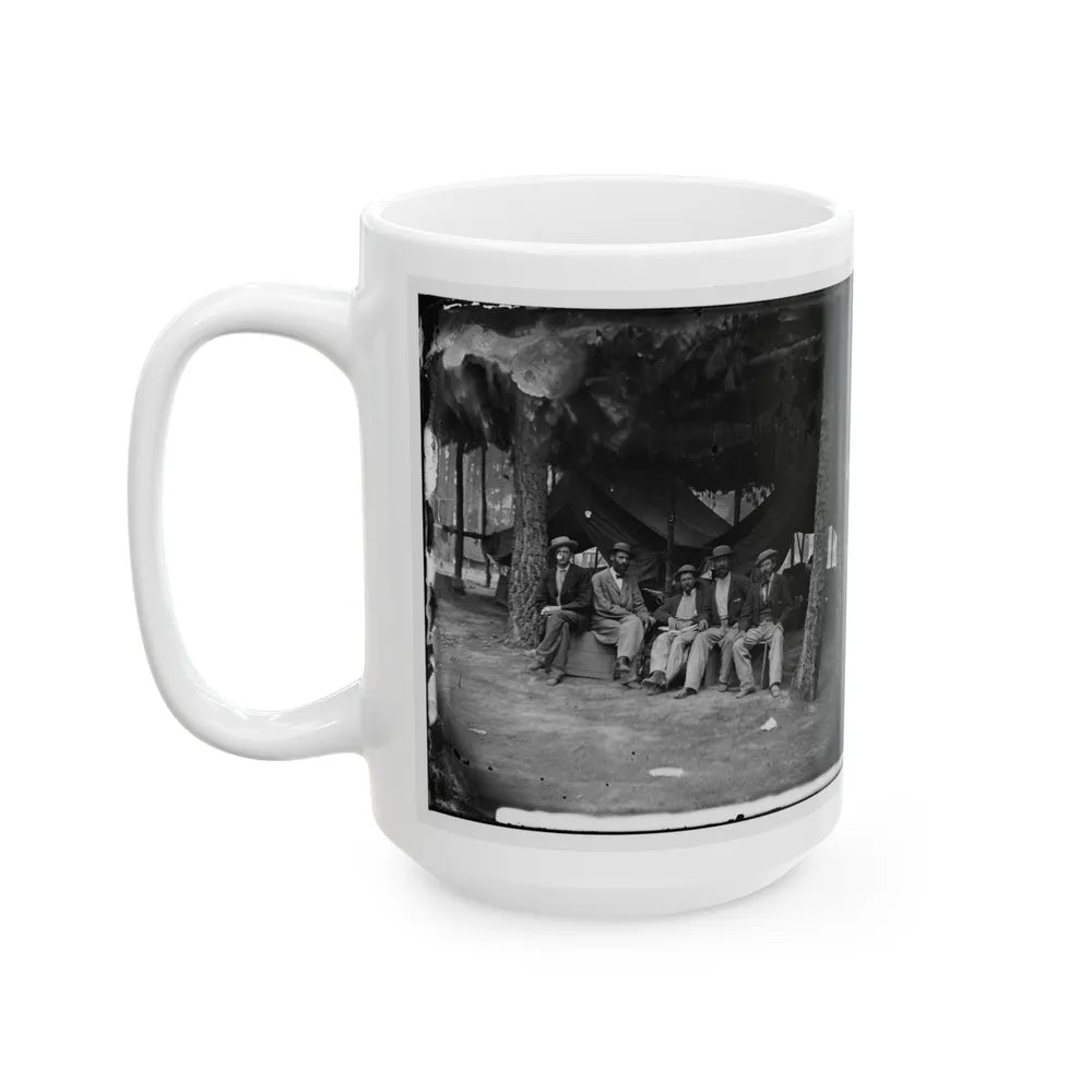 Petersburg, Va. Military Telegraph Operators At Headquarters; Another Group (U.S. Civil War) White Coffee Mug-Go Mug Yourself