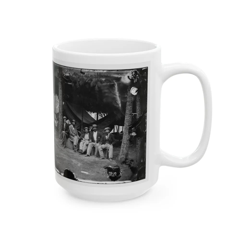 Petersburg, Va. Military Telegraph Operators At Headquarters; Another Group (U.S. Civil War) White Coffee Mug-Go Mug Yourself