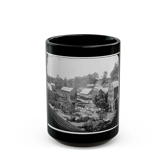 Petersburg, Va. Mills On The Appomattox River Near Campbell's Bridge (U.S. Civil War) Black Coffee Mug-15oz-Go Mug Yourself