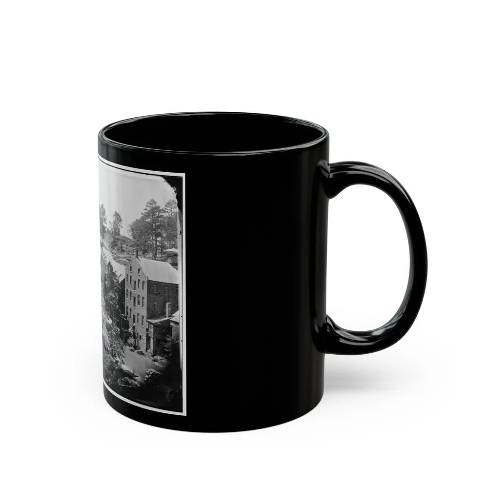 Petersburg, Va. Mills On The Appomattox River Near Campbell's Bridge (U.S. Civil War) Black Coffee Mug-Go Mug Yourself