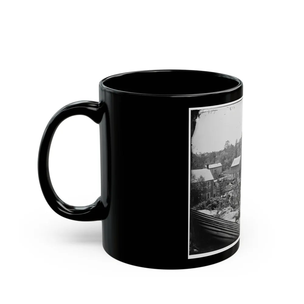 Petersburg, Va. Mills On The Appomattox River Near Campbell's Bridge (U.S. Civil War) Black Coffee Mug-Go Mug Yourself