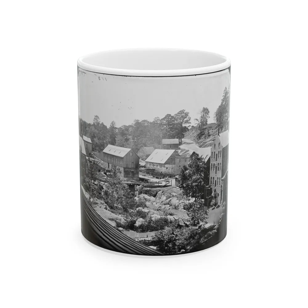 Petersburg, Va. Mills On The Appomattox River Near Campbell's Bridge (U.S. Civil War) White Coffee Mug-11oz-Go Mug Yourself