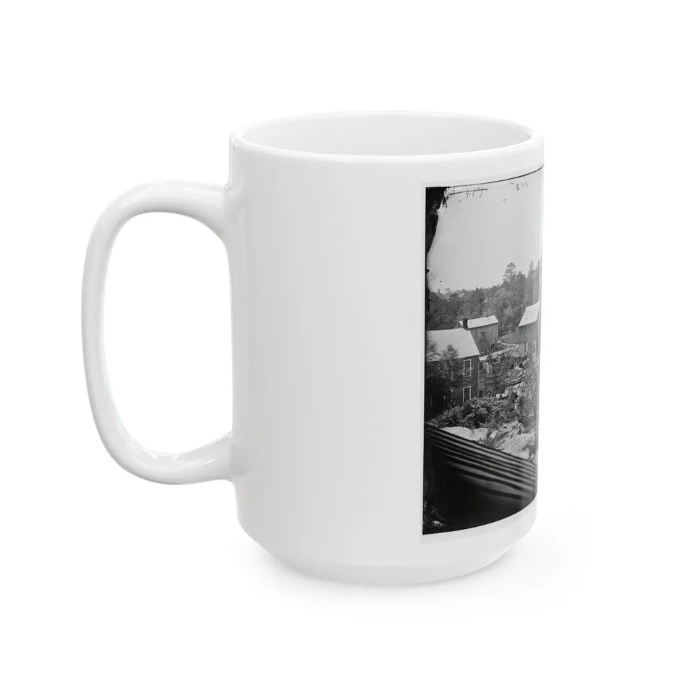 Petersburg, Va. Mills On The Appomattox River Near Campbell's Bridge (U.S. Civil War) White Coffee Mug-Go Mug Yourself