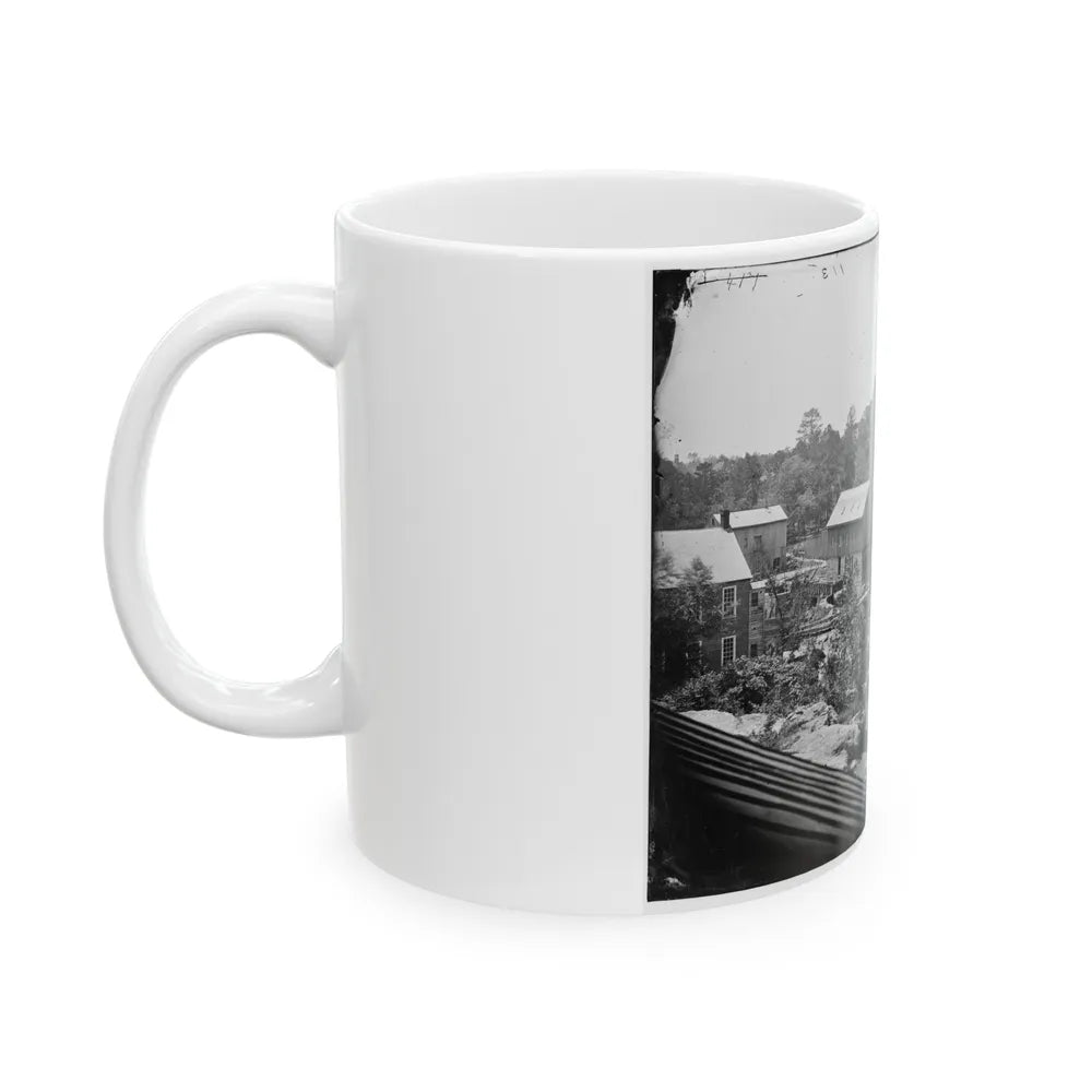 Petersburg, Va. Mills On The Appomattox River Near Campbell's Bridge (U.S. Civil War) White Coffee Mug-Go Mug Yourself