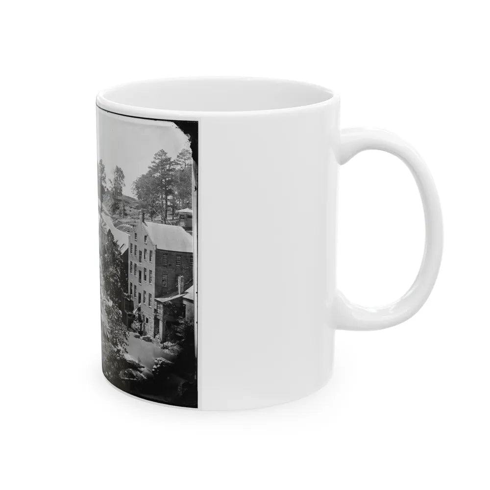 Petersburg, Va. Mills On The Appomattox River Near Campbell's Bridge (U.S. Civil War) White Coffee Mug-Go Mug Yourself