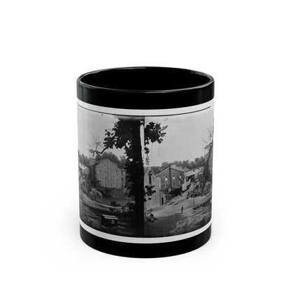 Petersburg, Va. Mills; Photographic Wagon Of Engineer Dept. In Foreground (U.S. Civil War) Black Coffee Mug-11oz-Go Mug Yourself