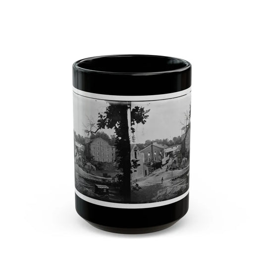 Petersburg, Va. Mills; Photographic Wagon Of Engineer Dept. In Foreground (U.S. Civil War) Black Coffee Mug-15oz-Go Mug Yourself