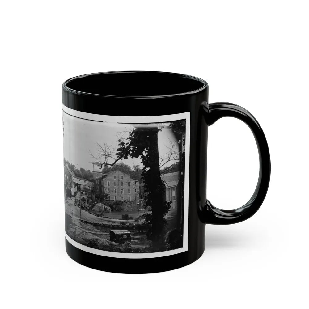 Petersburg, Va. Mills; Photographic Wagon Of Engineer Dept. In Foreground (U.S. Civil War) Black Coffee Mug-Go Mug Yourself