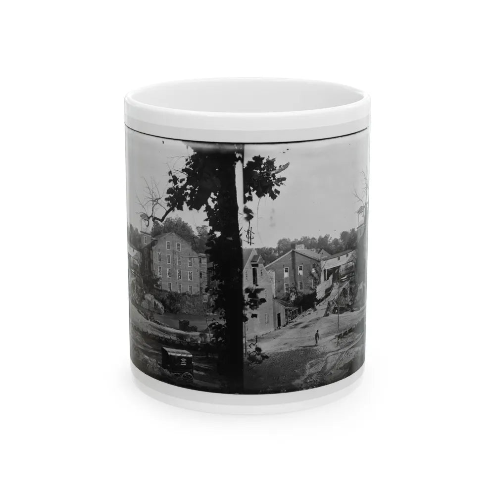 Petersburg, Va. Mills; Photographic Wagon Of Engineer Dept. In Foreground (U.S. Civil War) White Coffee Mug-11oz-Go Mug Yourself