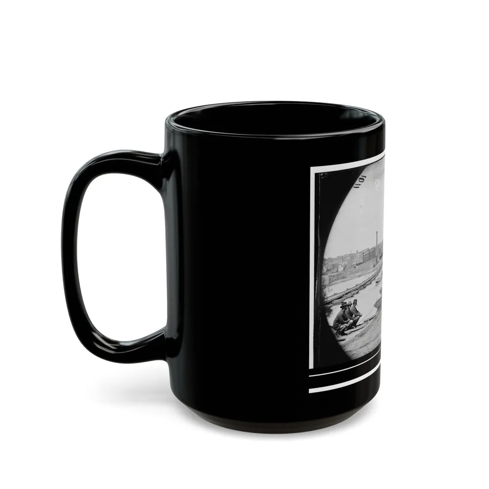 Petersburg, Va. Pontoon Bridges Across The Appomattox River (U.S. Civil War) Black Coffee Mug-Go Mug Yourself