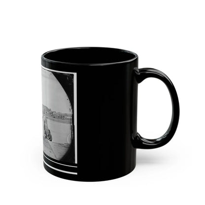 Petersburg, Va. Pontoon Bridges Across The Appomattox River (U.S. Civil War) Black Coffee Mug-Go Mug Yourself