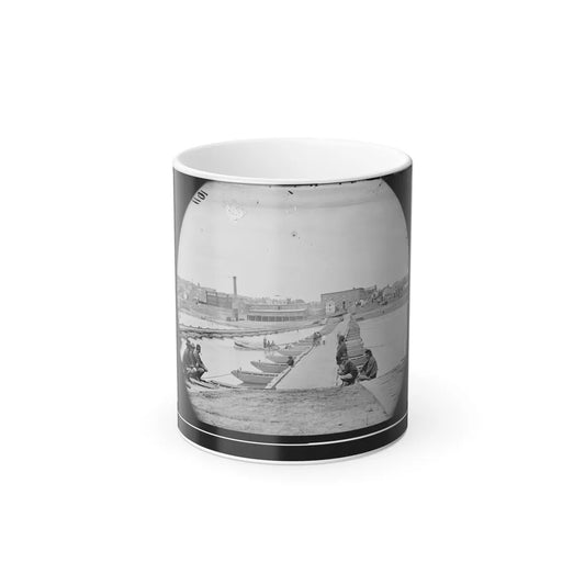 Petersburg, Va. Pontoon Bridges Across the Appomattox River (U.S. Civil War) Color Changing Coffee Mug 11oz-11oz-Go Mug Yourself