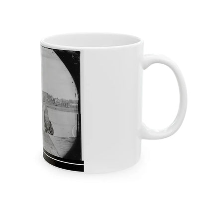 Petersburg, Va. Pontoon Bridges Across The Appomattox River (U.S. Civil War) White Coffee Mug-Go Mug Yourself