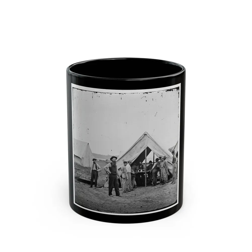 Petersburg, Va. Sutler's Tent, 2d Division, 9th Corps (U.S. Civil War) Black Coffee Mug-11oz-Go Mug Yourself