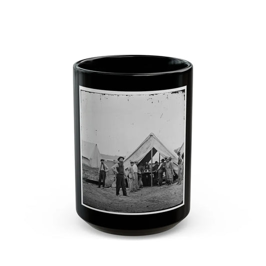 Petersburg, Va. Sutler's Tent, 2d Division, 9th Corps (U.S. Civil War) Black Coffee Mug-15oz-Go Mug Yourself