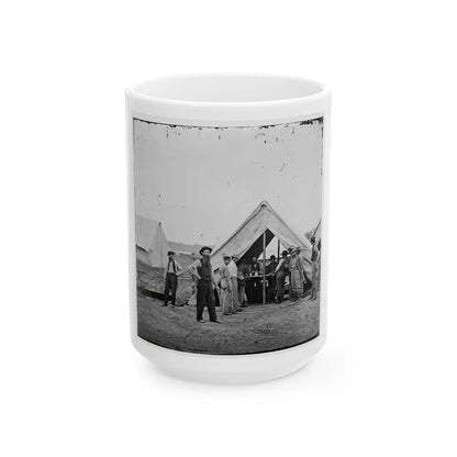 Petersburg, Va. Sutler's Tent, 2d Division, 9th Corps (U.S. Civil War) White Coffee Mug-15oz-Go Mug Yourself