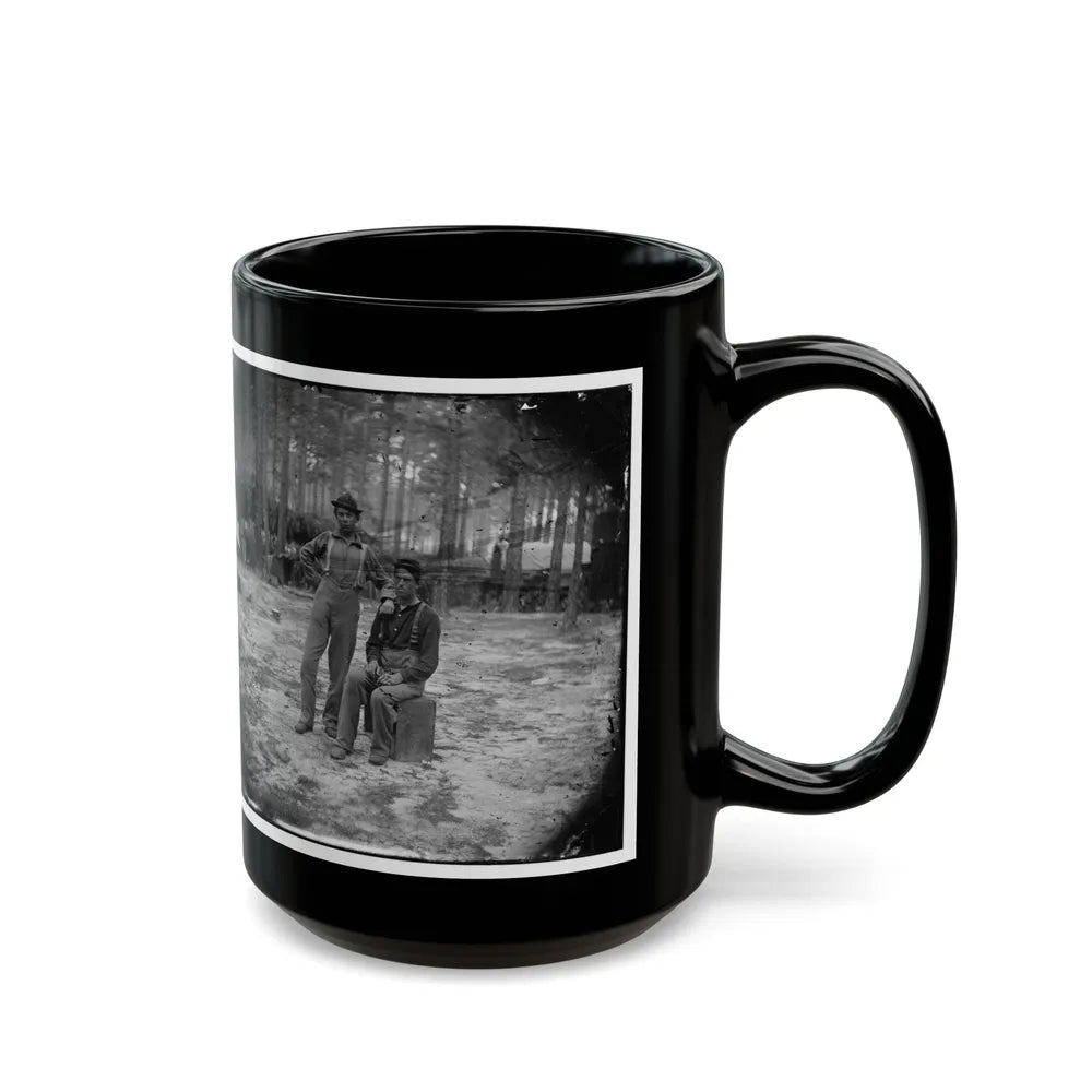 Petersburg, Va. Two Youthful Military Telegraph Operators At Headquarters (U.S. Civil War) Black Coffee Mug-Go Mug Yourself