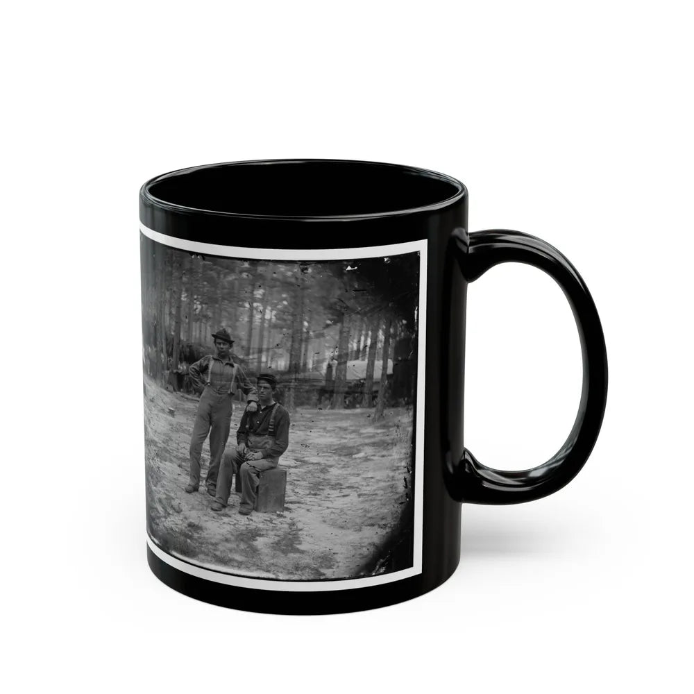 Petersburg, Va. Two Youthful Military Telegraph Operators At Headquarters (U.S. Civil War) Black Coffee Mug-Go Mug Yourself