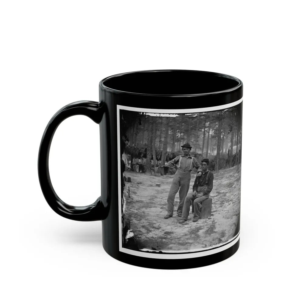 Petersburg, Va. Two Youthful Military Telegraph Operators At Headquarters (U.S. Civil War) Black Coffee Mug-Go Mug Yourself