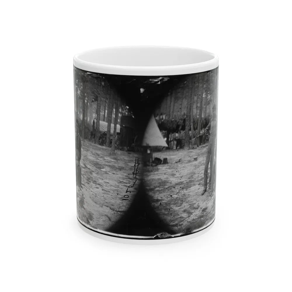 Petersburg, Va. Two Youthful Military Telegraph Operators At Headquarters (U.S. Civil War) White Coffee Mug-11oz-Go Mug Yourself