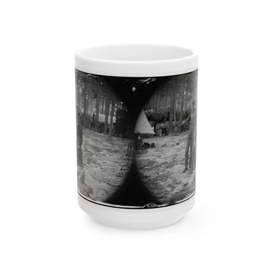 Petersburg, Va. Two Youthful Military Telegraph Operators At Headquarters (U.S. Civil War) White Coffee Mug-15oz-Go Mug Yourself