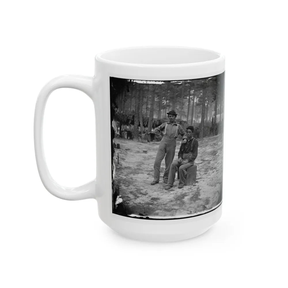 Petersburg, Va. Two Youthful Military Telegraph Operators At Headquarters (U.S. Civil War) White Coffee Mug-Go Mug Yourself