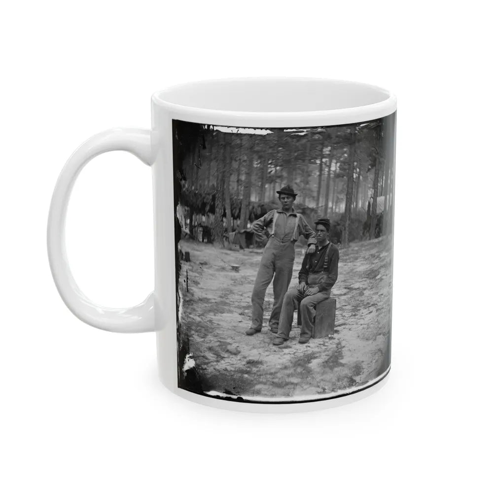 Petersburg, Va. Two Youthful Military Telegraph Operators At Headquarters (U.S. Civil War) White Coffee Mug-Go Mug Yourself