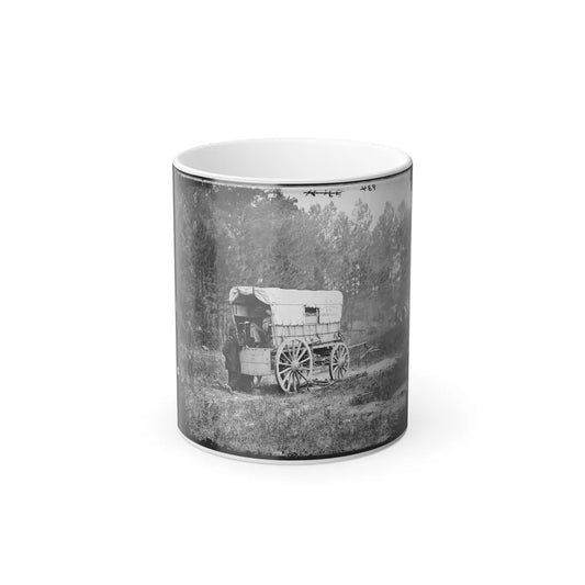 Petersburg, Va. U.S. Military Telegraph Battery Wagon, Army of the Potomac Headquarters (U.S. Civil War) Color Changing Coffee Mug 11oz-11oz-Go Mug Yourself